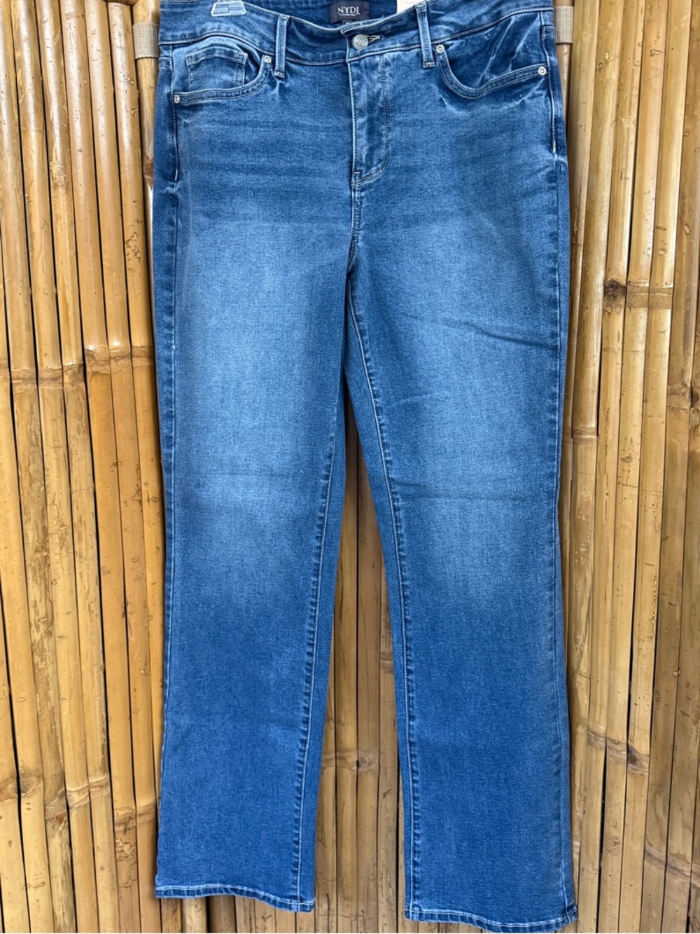 NYDJ Women's Marilyn Medium Blue Straight Leg Jeans. NWT